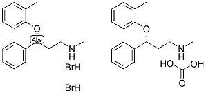 (R)-N-METHYL-GAMMA-(2-METHYLPHENOXY)BENZENEPROPANAMINE HYDROBROMIDE-HEMICARBONATE SALT Struktur