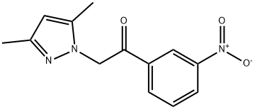 2-(3,5-DIMETHYL-1H-PYRAZOL-1-YL)-1-(3-NITROPHENYL)-1-ETHANONE Struktur