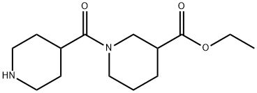 1-(PIPERIDINE-4-CARBONYL)-PIPERIDINE-3-CARBOXYLIC ACID ETHYL ESTER Struktur