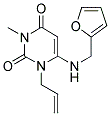 1-ALLYL-6-[(2-FURYLMETHYL)AMINO]-3-METHYLPYRIMIDINE-2,4(1H,3H)-DIONE Struktur