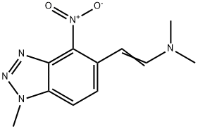 (E)-N,N-DIMETHYL-2-(1-METHYL-4-NITRO-1H-1,2,3-BENZOTRIAZOL-5-YL)-1-ETHENAMINE Struktur