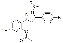 2-[1-ACETYL-5-(4-BROMOPHENYL)-4,5-DIHYDRO-1H-PYRAZOL-3-YL]-5-METHOXYPHENYL ACETATE Struktur