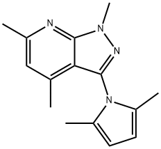 3-(2,5-DIMETHYL-1H-PYRROL-1-YL)-1,4,6-TRIMETHYL-1H-PYRAZOLO[3,4-B]PYRIDINE Struktur