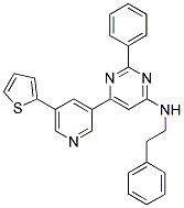 PHENETHYL-[2-PHENYL-6-(5-THIOPHEN-2-YL-PYRIDIN-3-YL)-PYRIMIDIN-4-YL]-AMINE Struktur