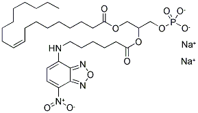 1-OLEOYL-2-[6-[(7-NITRO-2-,1,3-BENZOXADIAZOL-4-YL)AMINO]CAPROYL]-SN-GLYCEROL-3-PHOSPHO-RAC-(1-GLYCEROL) DISODIUM SALT Struktur