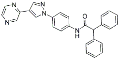 2,2-DIPHENYL-N-[4-(4-(PYRAZIN-2-YL)-1H-PYRAZOL-1-YL)PHENYL]ACETAMIDE Struktur