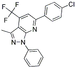 6-(4-CHLOROPHENYL)-3-METHYL-1-PHENYL-4-(TRIFLUOROMETHYL)-1H-PYRAZOLO[3,4-B]PYRIDINE Struktur