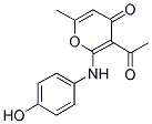 3-ACETYL-2-(4-HYDROXY-PHENYLAMINO)-6-METHYL-PYRAN-4-ONE Struktur