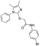 N-(4-BROMOPHENYL)-2-[(4,5-DIMETHYL-1-PHENYL-1H-IMIDAZOL-2-YL)THIO]ACETAMIDE Struktur