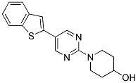 1-[5-(1-BENZOTHIEN-2-YL)PYRIMIDIN-2-YL]PIPERIDIN-4-OL Struktur