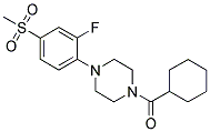 CYCLOHEXYL-[4-(2-FLUORO-4-METHANESULFONYL-PHENYL)-PIPERAZIN-1-YL]-METHANONE Struktur