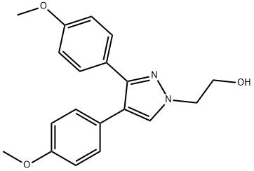 2-[3,4-BIS(4-METHOXYPHENYL)-1H-PYRAZOL-1-YL]-1-ETHANOL Struktur