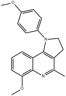 4-(6-METHOXY-4-METHYL-2,3-DIHYDRO-1H-PYRROLO[3,2-C]QUINOLIN-1-YL)PHENYL METHYL ETHER Struktur