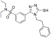 N,N-DIETHYL-3-(5-MERCAPTO-4-PHENETHYL-4H-[1,2,4]TRIAZOL-3-YL)-BENZENESULFONAMIDE Struktur