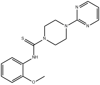 N-(2-METHOXYPHENYL)-4-PYRIMIDIN-2-YLPIPERAZINE-1-CARBOTHIOAMIDE Struktur