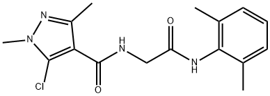 5-CHLORO-N-[2-(2,6-DIMETHYLANILINO)-2-OXOETHYL]-1,3-DIMETHYL-1H-PYRAZOLE-4-CARBOXAMIDE Struktur