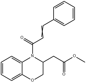 METHYL 2-(4-[(E)-3-PHENYL-2-PROPENOYL]-3,4-DIHYDRO-2H-1,4-BENZOXAZIN-3-YL)ACETATE Struktur