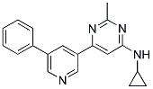 N-CYCLOPROPYL-2-METHYL-6-(5-PHENYLPYRIDIN-3-YL)PYRIMIDIN-4-AMINE Struktur