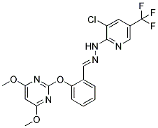 1,2-DIAZA-3-[2-[(4,6-DIMETHOXYPYRIMIDIN-2-YL)OXY]PHENYL]-1-[3-CHLORO-5-(TRIFLUOROMETHYL)PYRIDIN-2-YL]PROP-2-ENE Struktur