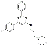 [6-(4-FLUORO-PHENYL)-2-PYRIDIN-4-YL-PYRIMIDIN-4-YL]-(3-MORPHOLIN-4-YL-PROPYL)-AMINE Struktur