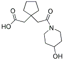 (1-[2-(4-HYDROXYPIPERIDIN-1-YL)-2-OXOETHYL]CYCLOPENTYL)ACETIC ACID Struktur