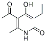 5-ACETYL-3-ETHYL-4-HYDROXY-6-METHYLPYRIDIN-2(1H)-ONE Struktur