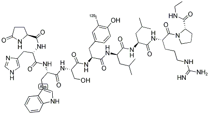 ([125I]-TYR)-(DES-GLY10,D-LEU6,PRO-NHET9)-LHRH Struktur