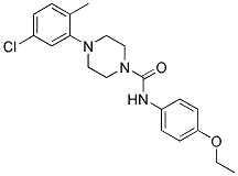 (4-(5-CHLORO-2-METHYLPHENYL)PIPERAZINYL)-N-(4-ETHOXYPHENYL)FORMAMIDE Struktur