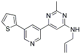 N-ALLYL-2-METHYL-6-(5-THIEN-2-YLPYRIDIN-3-YL)PYRIMIDIN-4-AMINE Struktur