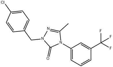 2-(4-CHLOROBENZYL)-5-METHYL-4-[3-(TRIFLUOROMETHYL)PHENYL]-2,4-DIHYDRO-3H-1,2,4-TRIAZOL-3-ONE Struktur