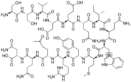 H-SER-SER-VAL-ASP-GLU-GLN-ILE-GLN-TRP-MET-TYR-ARG-GLN-GLN-ASN-OH Struktur