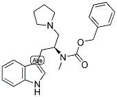 (S)-1-PYRROLIDIN-2-(1'H-INDOL-3'YLMETHYL)-2-(N-CBZ-N-METHYL)AMINO-ETHANE Struktur