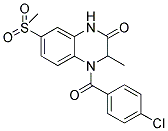 4-(4-CHLOROBENZOYL)-3-METHYL-7-(METHYLSULFONYL)-3,4-DIHYDROQUINOXALIN-2(1H)-ONE Struktur