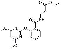 3-[2-[(4,6-DIMETHOXYPYRIMIDIN-2-YL)OXY]BENZAMIDO]PROPIONOIC ACID, ETHYL ESTER Struktur