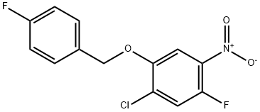 1-CHLORO-5-FLUORO-2-(4-FLUOROBENZYLOXY)-4-NITROBENZENE Struktur