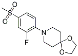 8-[2-FLUORO-4-(METHYLSULFONYL)PHENYL]-1,4-DIOXA-8-AZASPIRO[4.5]DECANE Struktur