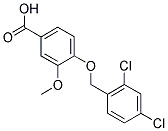 4-(2,4-DICHLORO-BENZYLOXY)-3-METHOXY-BENZOIC ACID Struktur