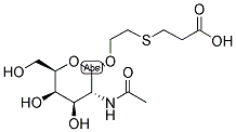 2-(2-CARBOXYETHYLTHIO)-ETHYL 2-ACETAMIDO-2-DEOXY-ALPHA-D-GALACTOPYRANOSIDE Struktur