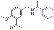 1-(2-METHOXY-5-[(1-PHENYLETHYLAMINO)METHYL]-PHENYL)ETHANONE Struktur