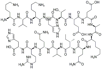 H-LYS-VAL-LYS-HIS-THR-GLU-GLU-ALA-LYS-GLN-ILE-VAL-GLN-ARG-HIS-OH Struktur