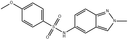 4-METHOXY-N-(2-METHYL-2H-INDAZOL-5-YL)BENZENESULFONAMIDE Struktur