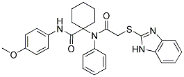 1-(2-(1H-BENZO[D]IMIDAZOL-2-YLTHIO)-N-PHENYLACETAMIDO)-N-(4-METHOXYPHENYL)CYCLOHEXANECARBOXAMIDE Struktur