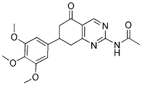 N-[5-OXO-7-(3,4,5-TRIMETHOXYPHENYL)-5,6,7,8-TETRAHYDROQUINAZOLIN-2-YL]ACETAMIDE Struktur