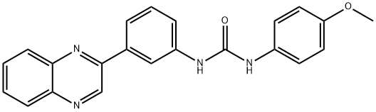 N-(4-METHOXYPHENYL)-N'-[3-(2-QUINOXALINYL)PHENYL]UREA Struktur