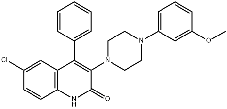 6-CHLORO-3-(4-(3-METHOXYPHENYL)PIPERAZIN-1-YL)-4-PHENYLQUINOLIN-2(1H)-ONE Struktur