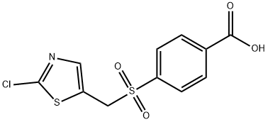 4-([(2-CHLORO-1,3-THIAZOL-5-YL)METHYL]SULFONYL)BENZENECARBOXYLIC ACID Struktur