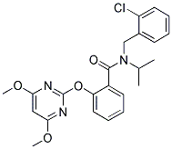 N-(2-CHLOROBENZYL)-N-ISOPROPYL-2-[(4,6-DIMETHOXYPYRIMIDIN-2-YL)OXY]BENZAMIDE Struktur