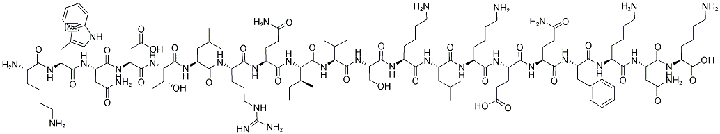 H-LYS-TRP-ASN-ASP-THR-LEU-ARG-GLN-ILE-VAL-SER-LYS-LEU-LYS-GLU-GLN-PHE-LYS-ASN-LYS-OH Struktur