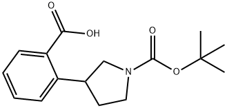 3-(2-CARBOXY-PHENYL)-PYRROLIDINE-1-CARBOXYLIC ACID TERT-BUTYL ESTER Struktur