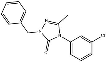 2-BENZYL-4-(3-CHLOROPHENYL)-5-METHYL-2,4-DIHYDRO-3H-1,2,4-TRIAZOL-3-ONE Struktur